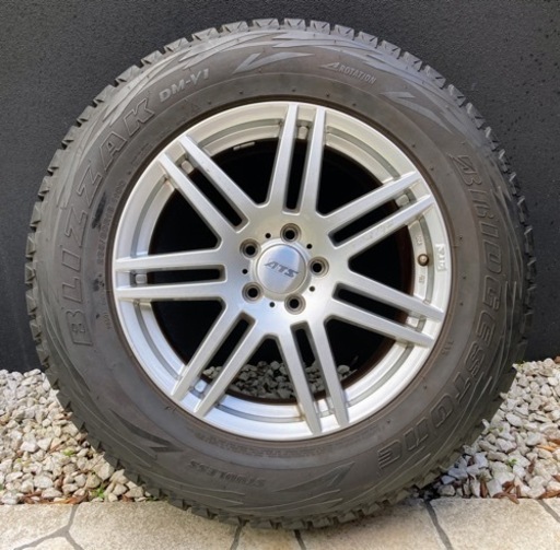 265/60R18 4本 スタッドレスタイヤ ホイール付 5穴 8.5J×18屋内保管 ブリヂストン  バリ溝 最安 宇治 久御山