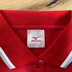 【お値下げ】MIZUNO/ポロシャツ/新中古/レディース/Mサイズ/赤の画像