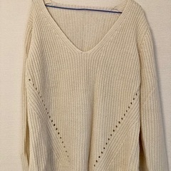 ニット(クリーム色＆ラベンダー)2着セット