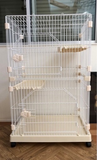 【美品】使用期限1年未満！猫用ゲージ 2段 キャットケージ