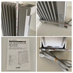 日本製 オイルヒーター 暖房 eureks ユーレックス RF8BS 1200W 8畳の画像