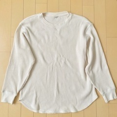決まりました★UNIQLO ワッフルクルーネックTシャツ　オフホワイト