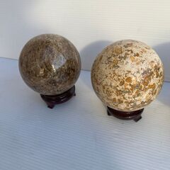 天然石の置物まとめて5個セット直径12㎝前後の画像