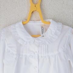 女の子　ブラウス　110サイズ　白　ホワイトの画像