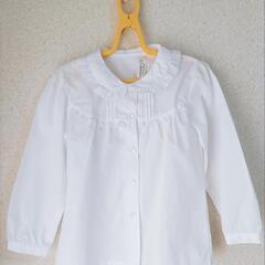 女の子　ブラウス　110サイズ　白　ホワイト