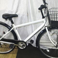 商談中「中古」27インチ/6段変速/オートライト/シティサイクル