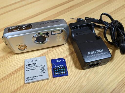 中古 防水デジカメ PENTAX Optio WPi シルバー