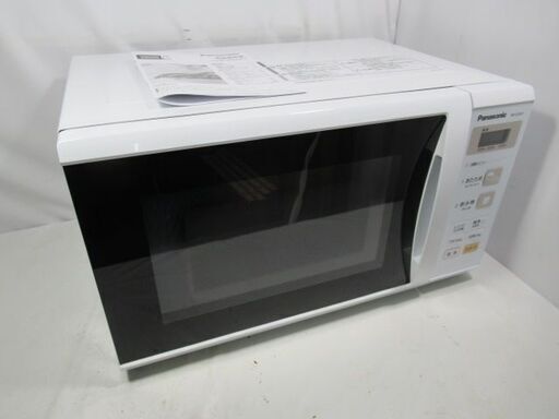1ヶ月保証/電子レンジ/ホワイト/850W/ヘルツフリー/横開き/パナソニック/Panasonic/NE-E22A1/良品/中古品/J6212/