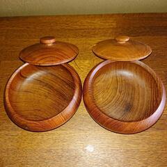 【決まりました】中古 蓋付きミニ菓子器2個の画像