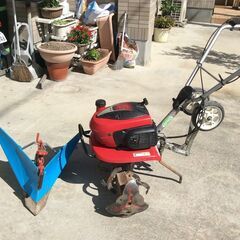 手渡しのみ・現状渡し　ホンダ耕運機　こまめ　F２２０-JAST （ニュースターロータリーDX)　らくらく車輪付き　溝浚器（尾輪付き）