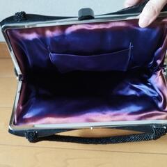 上品な着物のビーズバッグの画像