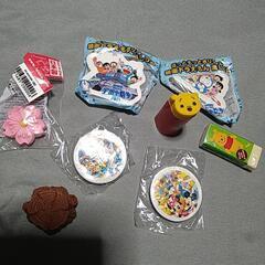 ドラえもん、ディズニー、切り株  消しゴム