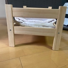 再投稿　ペット用木製ベッド　猫　犬   の画像