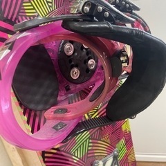 【受け渡し決定】スノーボード板　ビンディング付き(難あり)の画像