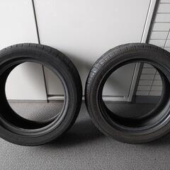 中古スポーツタイヤ2本　R1R 195/50R15　ジャンク品の画像
