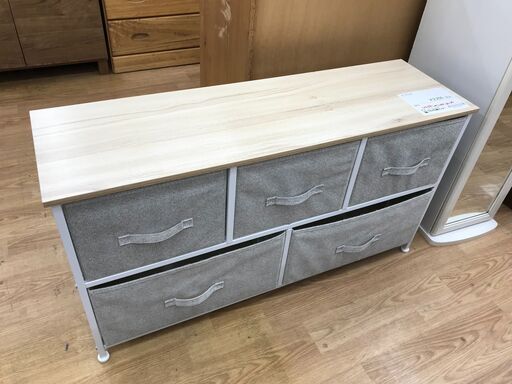 ★ジモティ割あり★  ローチェスト ナチュラル H54×W100×D30 クリーニング済み KJ3358