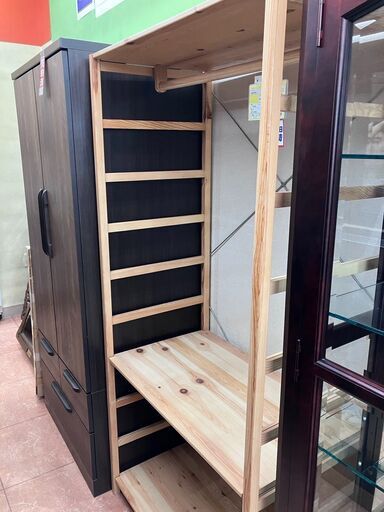 🥰無印良品🥰パイン材ユニットシェルフ ワードローブ 146 -札幌白石区