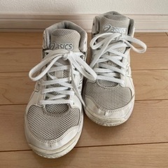 アシックス ダンクショット 白 ホワイト 19センチの画像