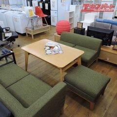 ニトリ　ベンチダイニング4点セット グリーン エキスパート藤沢辻堂店