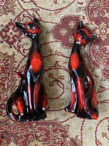 猫の置物(骨董品)