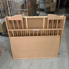 ベッド ベビーベッド 木製 スリーピー 石崎家具製  折り畳み式 高さ二段階  の画像