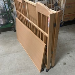 ベッド ベビーベッド 木製 スリーピー 石崎家具製  折り畳み式 高さ二段階  の画像