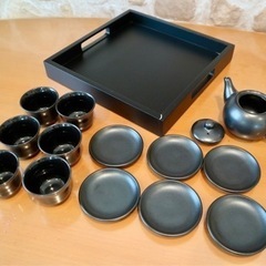 チャイニーズ ティーセット/ブラック・茶器の画像