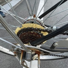 f○□マルキン自転車26インチ 6段変速ギア オートライト/ブラック 