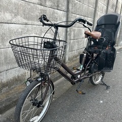 子供乗せ　自転車　プチママン　3人乗り対応　20インチ　内装3段変速
