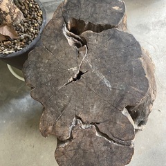 木の置き台の画像