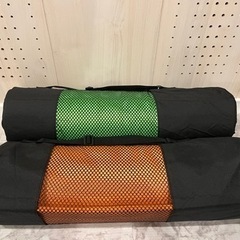 Reodoeer ヨガマット 緑 オレンジ 2枚セット 収納バッ...