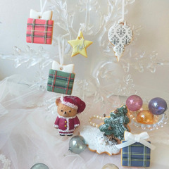 クリスマス!!テディベアのアイシングクッキーの画像