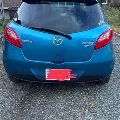 マツダ　デミオ　車検あり　青の画像