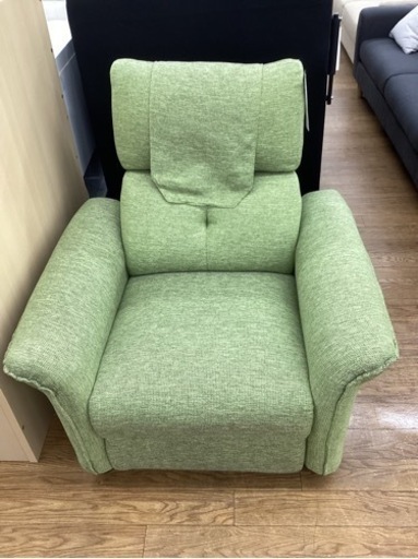 KJ-46【新入荷　リサイクル品】ピュール/1シーター電動リクライニングソファ　グリーン