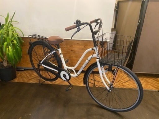 26インチ　ママチャリ　ホワイト
