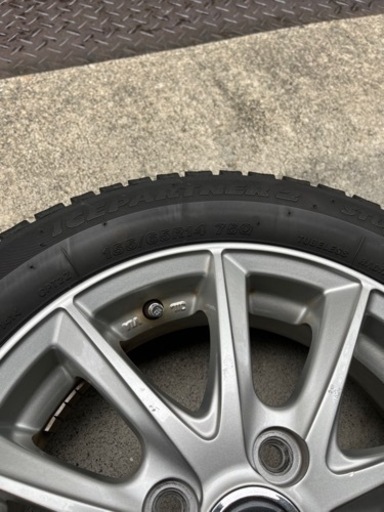 受付終了　155/65R/14 スタッドレスタイヤホイール付き4本　ブリヂストン アイスパートナー2