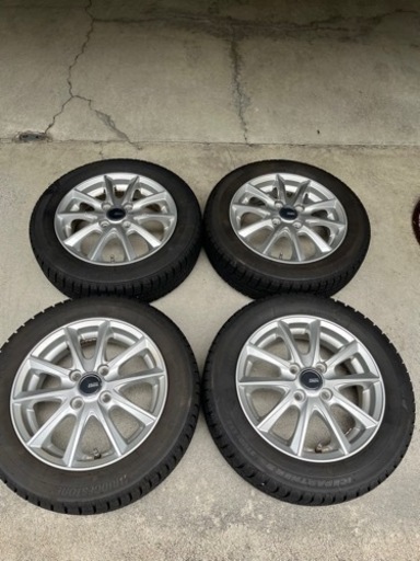 受付終了　155/65R/14 スタッドレスタイヤホイール付き4本　ブリヂストン アイスパートナー2