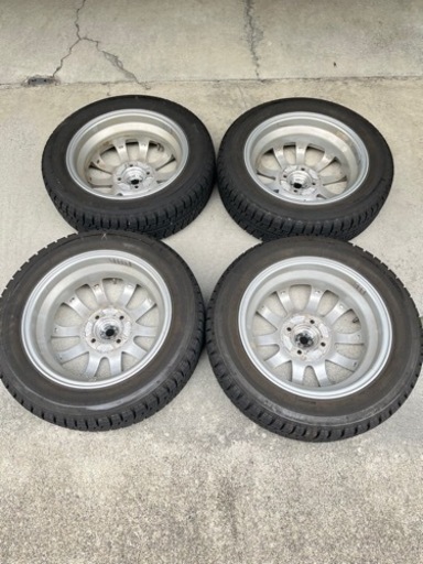 受付終了　155/65R/14 スタッドレスタイヤホイール付き4本　ブリヂストン アイスパートナー2