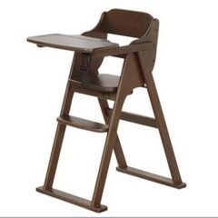 取引中！　ルチュ　木製ワンタッチハイチェア　ベビーチェア