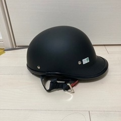 ヘルメット ハーフ ロングダックテール ブラック フリーサイズ (頭囲 57cm~60cm未満) の画像