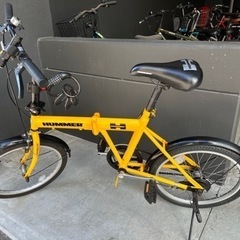 HUMMER折りたたみ自転車 イエロー ハマー 折りたたみ自転車 20インチ イエロー ハマー 折りたたみ自転車