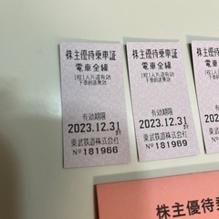 東武鉄道　優待乗車券　４枚の画像
