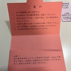 東武鉄道　優待乗車券　４枚の画像