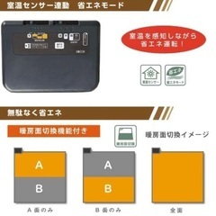 J2826 新品未使用品 広電 KODEN ホットカーペット 遠赤室温センサー VWU201R-C 2畳用 2022年製の画像