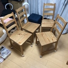 IKEA ダイニングテーブル、椅子 (ヨックモック)の画像