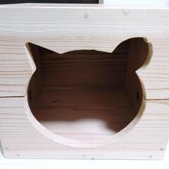 無垢の国産杉 猫ハウス(小型犬でも)