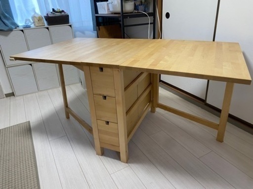 IKEA イケア　ダイニングテーブル　チェア1脚付き　折りたたみ　ノールデン