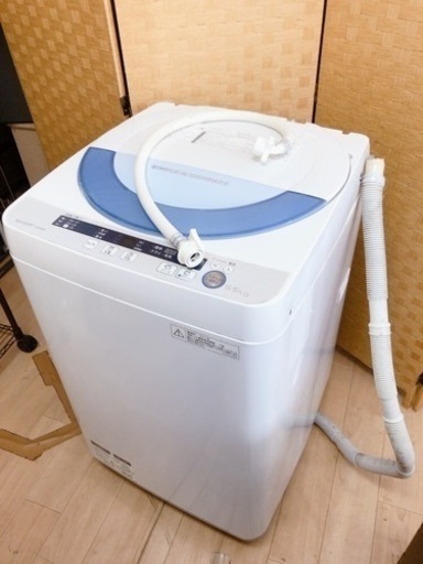 【引取】SHARP シャープ ES-GE55P 2015年製 5.5kg 全自動洗濯機