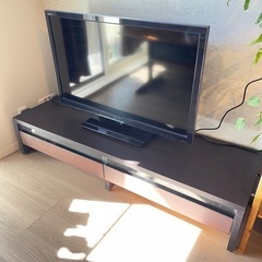 【極格安提供】テレビボードのみ　ウォルナット材使用の画像