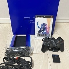 PS2本体、縦置きスタンド、FF12の画像